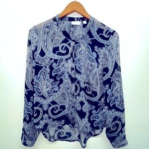 New York & Company sheer dress blouse